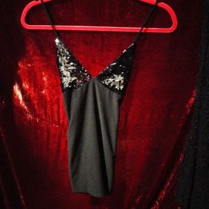 Sequin Tie-Back Babydoll Chemise